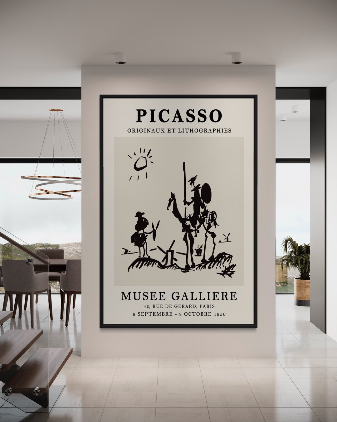 Picasso Poster, Don Quixote Poster, Picasso Print, Exhibition Wall Art ...