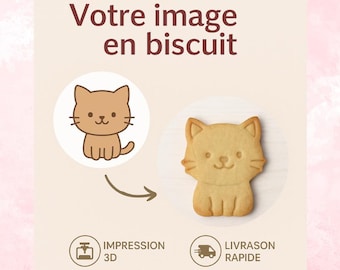 Emporte-pièce personnalisé 3D – Création sur mesure (prénom, logo, forme) – Idéal pâtisserie et loisirs créatifs