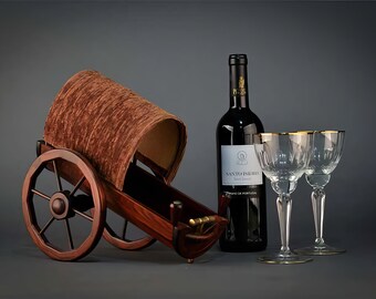 Wooden Wine Rack, Wooden Wine Bottle Holder Gift for Wine Lover, Wine Accessories, Handcrafted Wine Bottle, Rustic Wine Stand, Wine Cradle