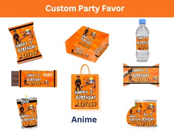 Anime Party Favor Template, Chip Bag, Capri Sun (Digital Product)