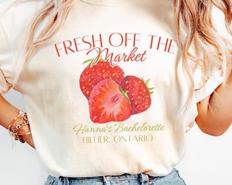 She's Off The Market Bachelorette T-Shirt: Custom Bridal Shower Tee