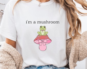 Mushroom Frog T-Shirt: Whimsical Woodland Design