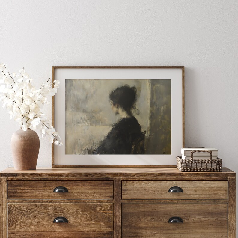 Elegant Woman Portrait Printable Wall Art - Instant Download, Abstract ...