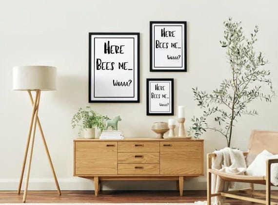 Here Bees Me Print: Belfast Humour, Personalized Art