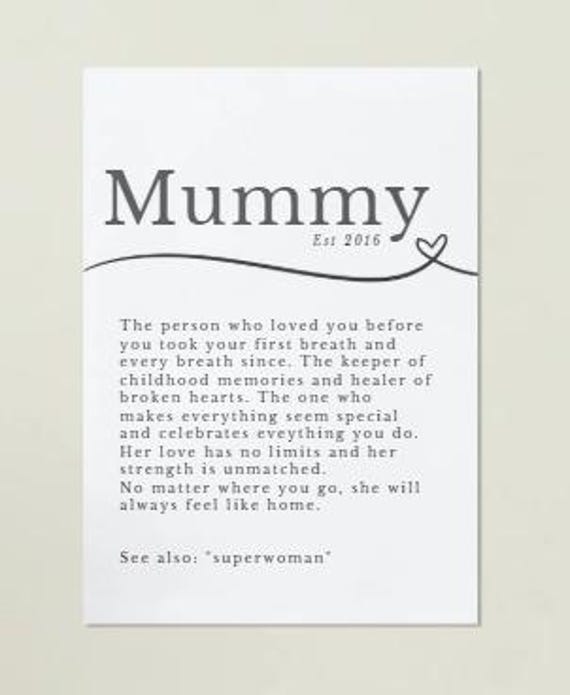 Mummy Definition- Digital Download Mothers day