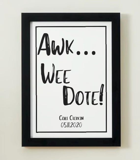 Awk Wee Dote Framed Print – Belfast Humour, Personalized Gift