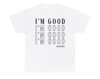 Ik ben GOEDE Blackout Clothing Co. T-shirt | Unisex zwaar katoenen T-shirt