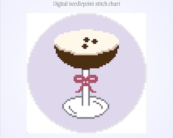 Espresso Martini - Needlepoint Digital Stitch Chart