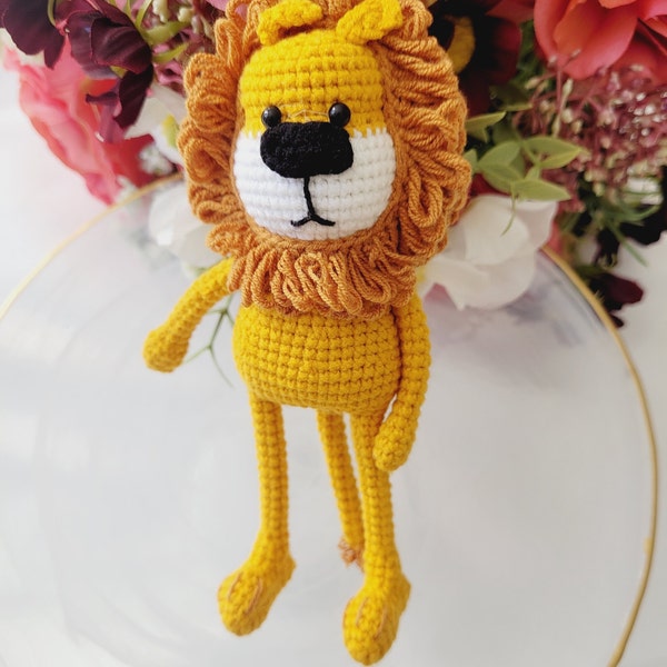 Lion au crochet, porte-clés au crochet, breloque de sac Lion, porte-clés Amigurumi, porte-clés, porte-clés, porte-clés faits main, cadeau pour enfant, breloque pour sac