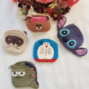 Porta-moedas de crochê, porta-moedas amigurumi, porta-moedas feito à mão, presente para namorada, presente de festa de inauguração, porta-moedas, porta-cartões