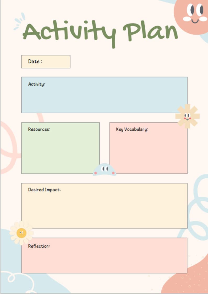 EYFS Activity Plan - Etsy