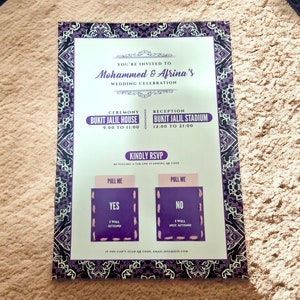 Carte d'invitation de mariage - faire-part de mariage motif islamique traditionnel - style rose clair RSVP ou impression réservez une date - musulman marocain