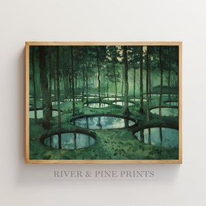 Woods Between the Worlds print, vintage landschapsschilderkunst, boek van de neef van de goochelaar Narnia, Green Forest Scene Wall Art, Home Decor Gift |030