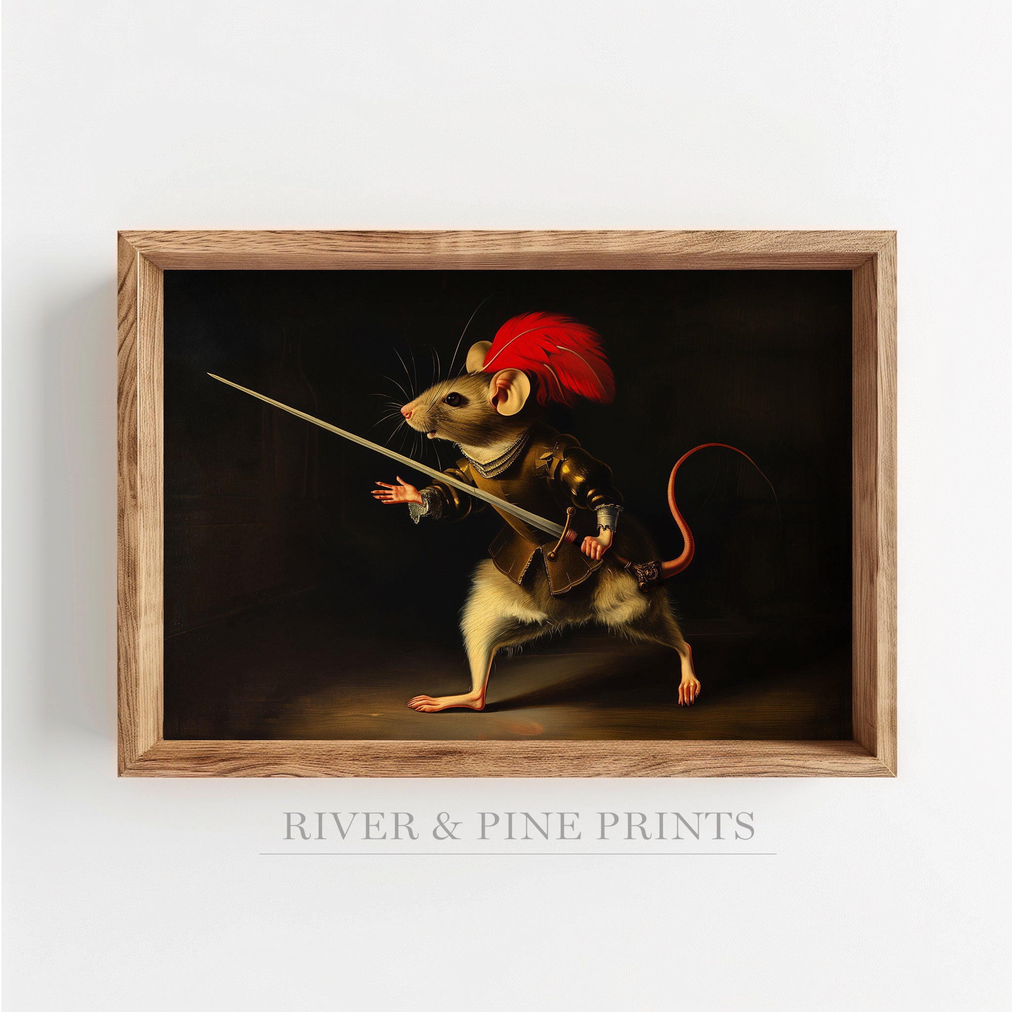 剣を持ったネズミのプリント、リーピチープのポスター、ナルニアの動物