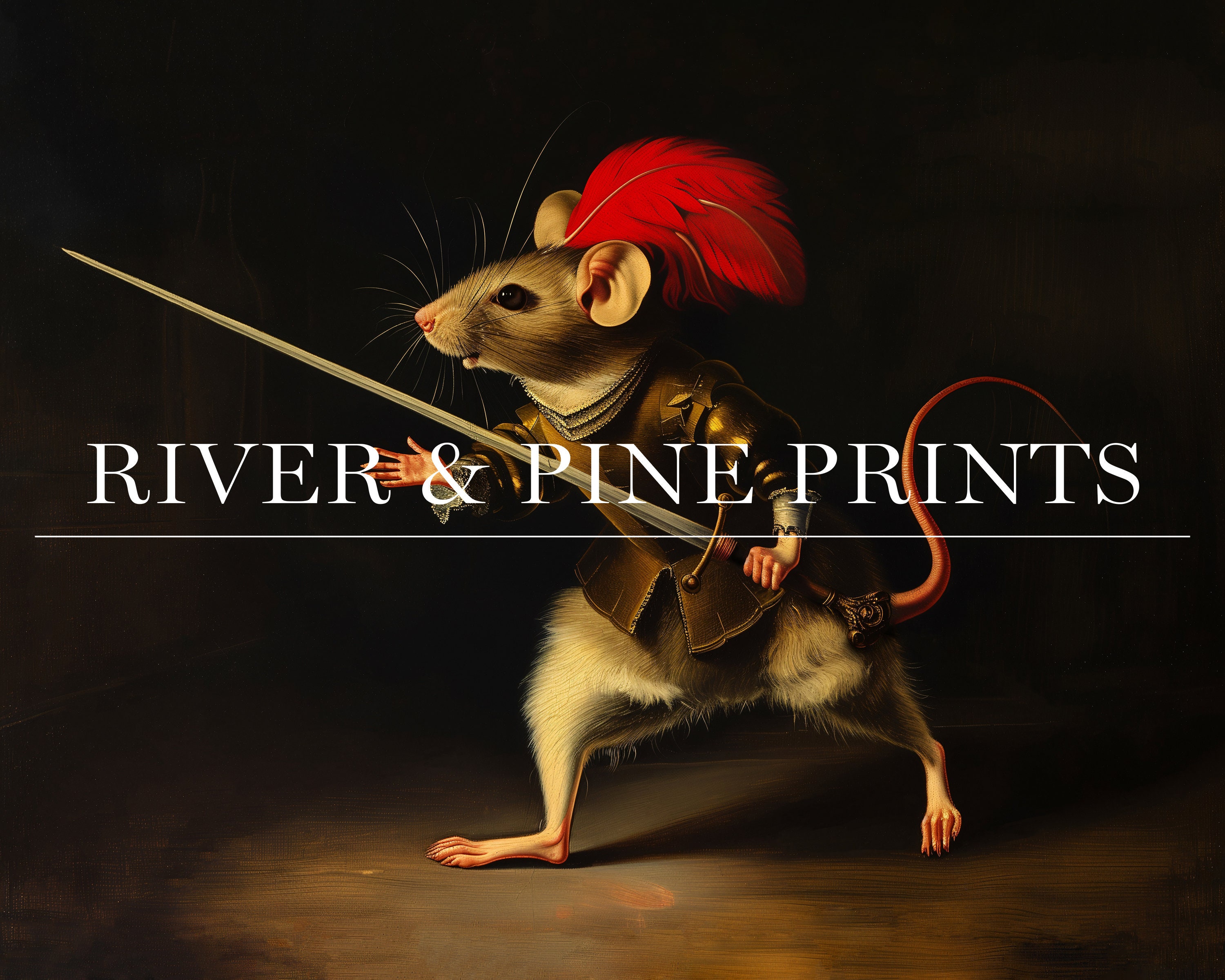 剣を持ったネズミのプリント、リーピチープのポスター、ナルニアの動物