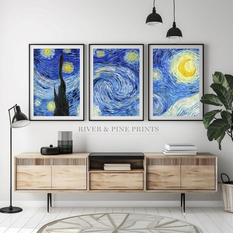 Ohrringe Handgemachte Sternennacht Ohrringe – Böhmischer Kunststil