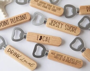 Personalized bottle opener made of wood "beech" / gift for great-grandpa / godfather gift / bottle opener with engraving