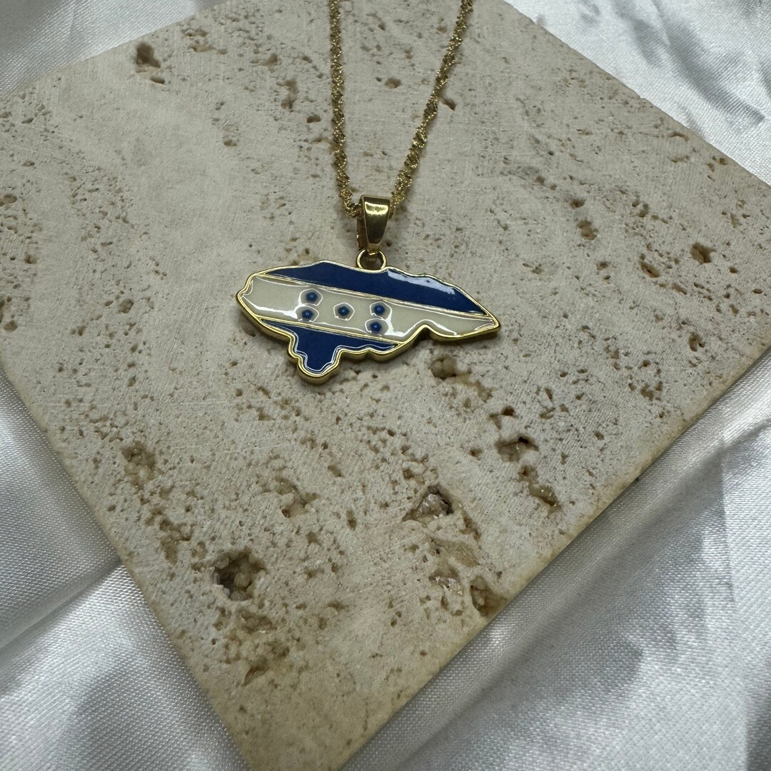 Honduras Map Pendant Necklace - Gold Or Silver Stainless Steel Patriotic Jewelry, Gift For Women - View #5