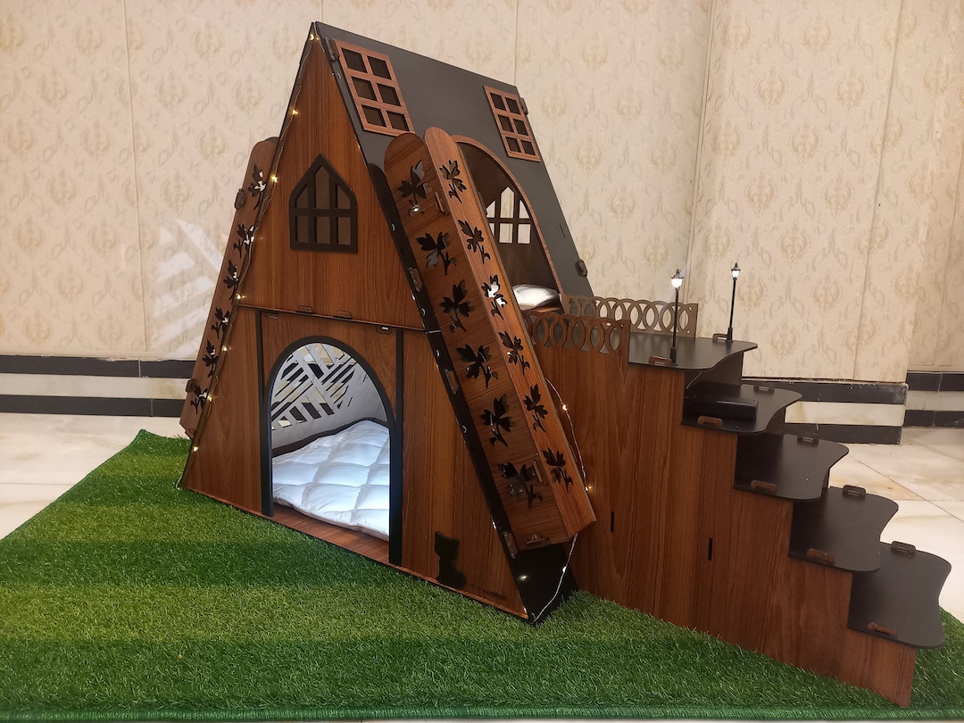 Bungalow Rabbit House- Rabbit House- Rabbit Bed- Modern Rabbit House ...