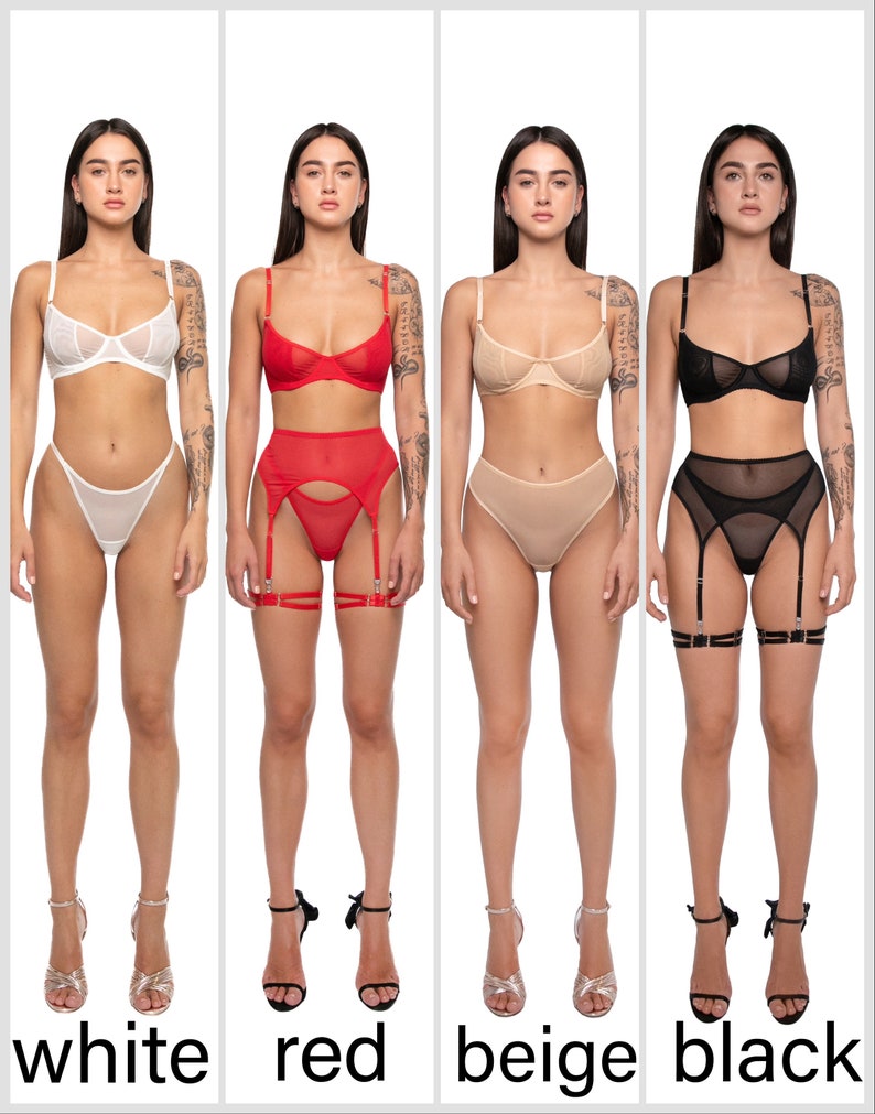 Tassel Mesh See-through Sexy Lingerie Set