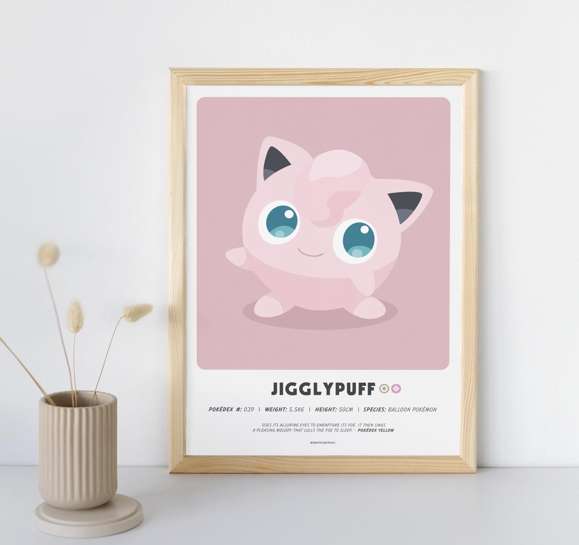 Pokemon Jigglypuff Poster Digital Print - Minimalist Pokemon