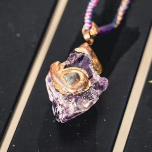 Stone Pendant Crystal Jewelry,Pendant,Healing Crystals,Wire Necklace,Crystal Stone Anxiety Healing,Summer Jewelry,Adjustable