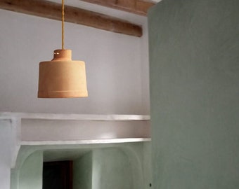 Lampes en terre cuite fabriquées à la main à Majorque et personnalisées pour vous. Lampe de table en céramique. artisanal.