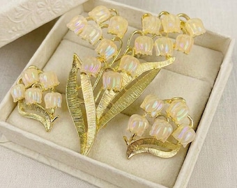 Flowers Lily Of The Valley Bellflower Brooch Pin-Aesthetic Nature Inspired Gift for Her