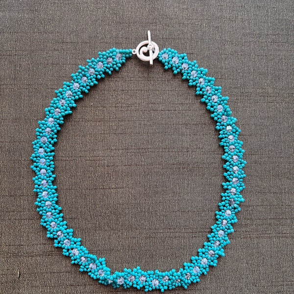 Statement  delicate turquoise beaded dressy or casual necklace. Prom Graduation, Mother’s Day, Birthday, Girlfriend, Sister, Just Because,