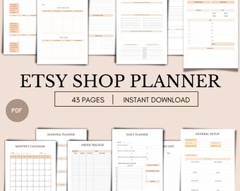 Etsy Shop Planner Printable | Digital Business Planner | Sell on Etsy | Etsy Seller Planner