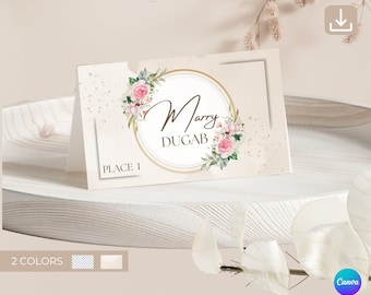 Modèle de marque-place pour mariage, carte AVERY 5302, marque-places imprimables, marque-place à imprimer, marque-places imprimables, modèle de mariage moderne