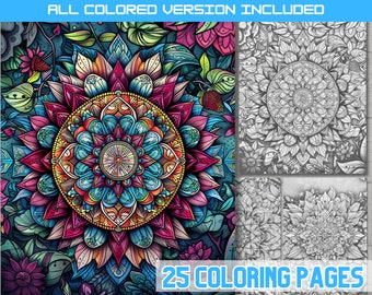 Mandala Coloring Book: Art Therapy, Zen Coloring Pages (PDF Download)