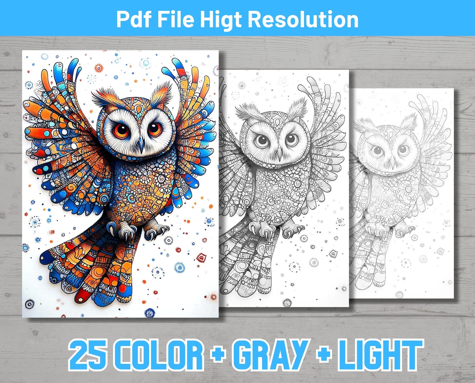 Mandala Owl Coloring Book: Detailed Patterns, Stress Relief (PDF ...