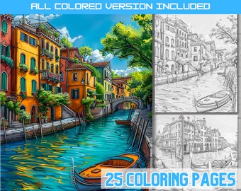 真作】版画 リトグラフ ヴェネツィアのゴンドラと橋 運河風景版画 Y160