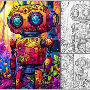 City Robots Coloring Book: Urban Automaton Illustrations (PDF) image 5