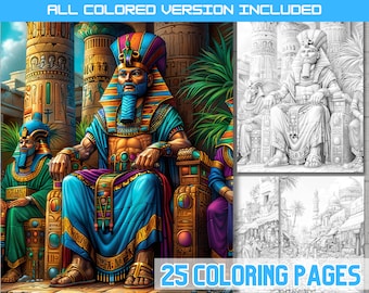 Antique Egypt Coloring Book: Pharaohs & Pyramids (PDF)