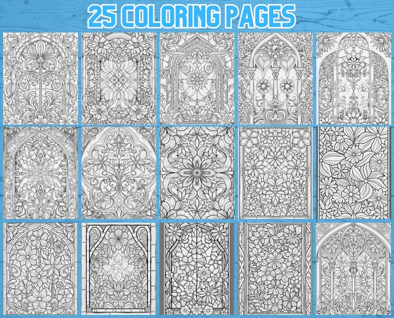 Cute Floral Stained Glass Coloring - Il 794xN.6426691818 Pav6 