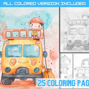 Cute construction vehicle coloring book, amusing kids adult build Truck coloring pages, lovely construction machines sheets, digging fun art