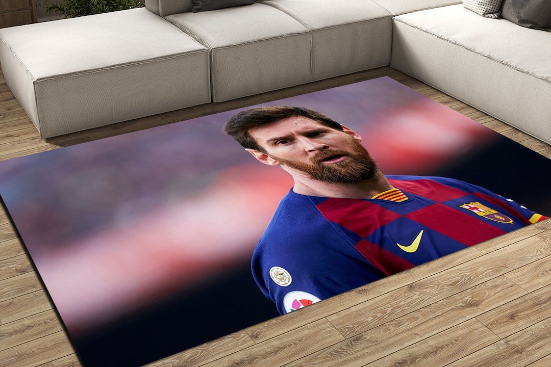 Lionel Messi Rug / Football Rug / Sports Mat / Legend / World Cup ...