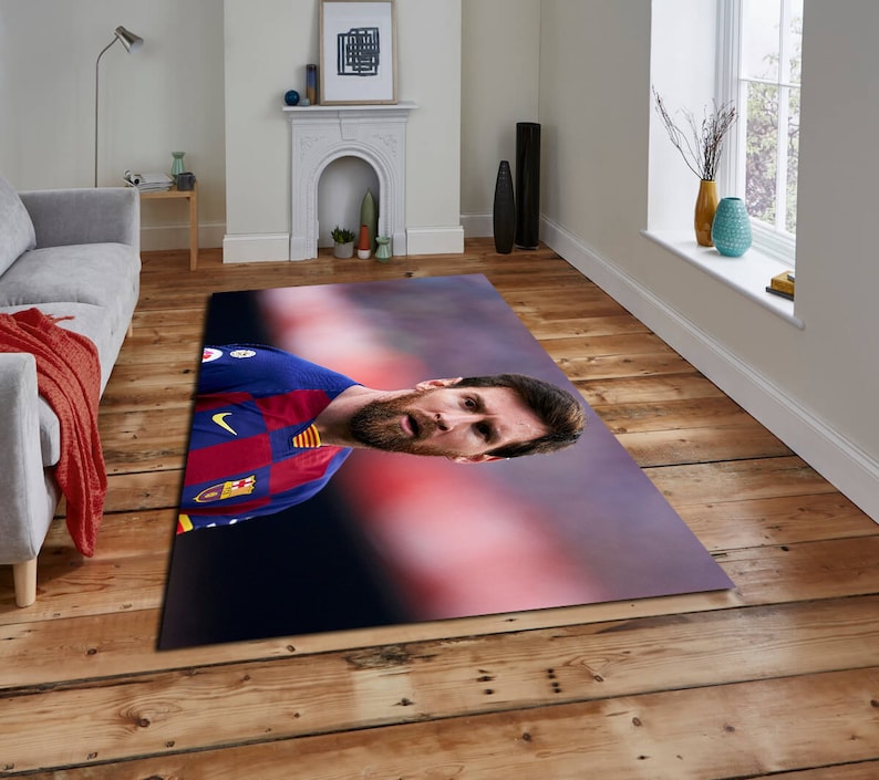 Lionel Messi Rug / Football Rug / Sports Mat / Legend / World Cup ...