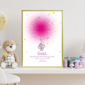 El mejor regalo personalizado para niños, regalos creativos para recién nacidos, mapa estelar personalizado para niños, regalo de mapa estelar para el primer cumpleaños
