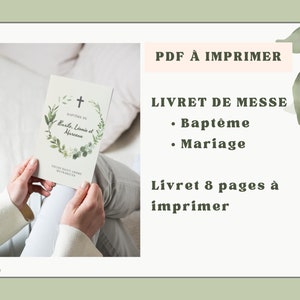 Wedding Mass Booklet - Personalized Baptism - 8 pages