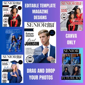 Graduation Magazine Template | 2024 Editable Canva