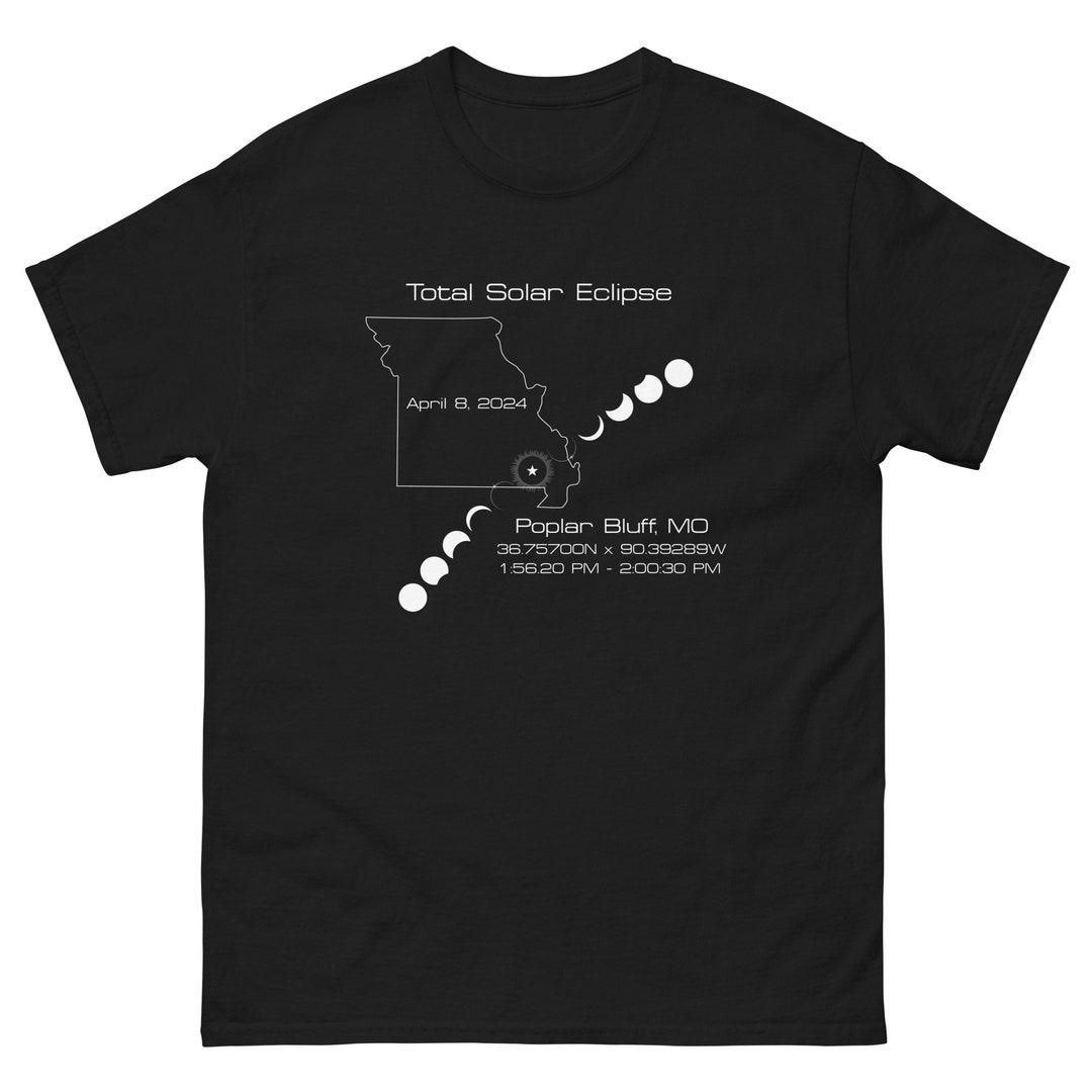 2025 Total Solar Eclipse Path Poplar Bluff, Missouri Etsy