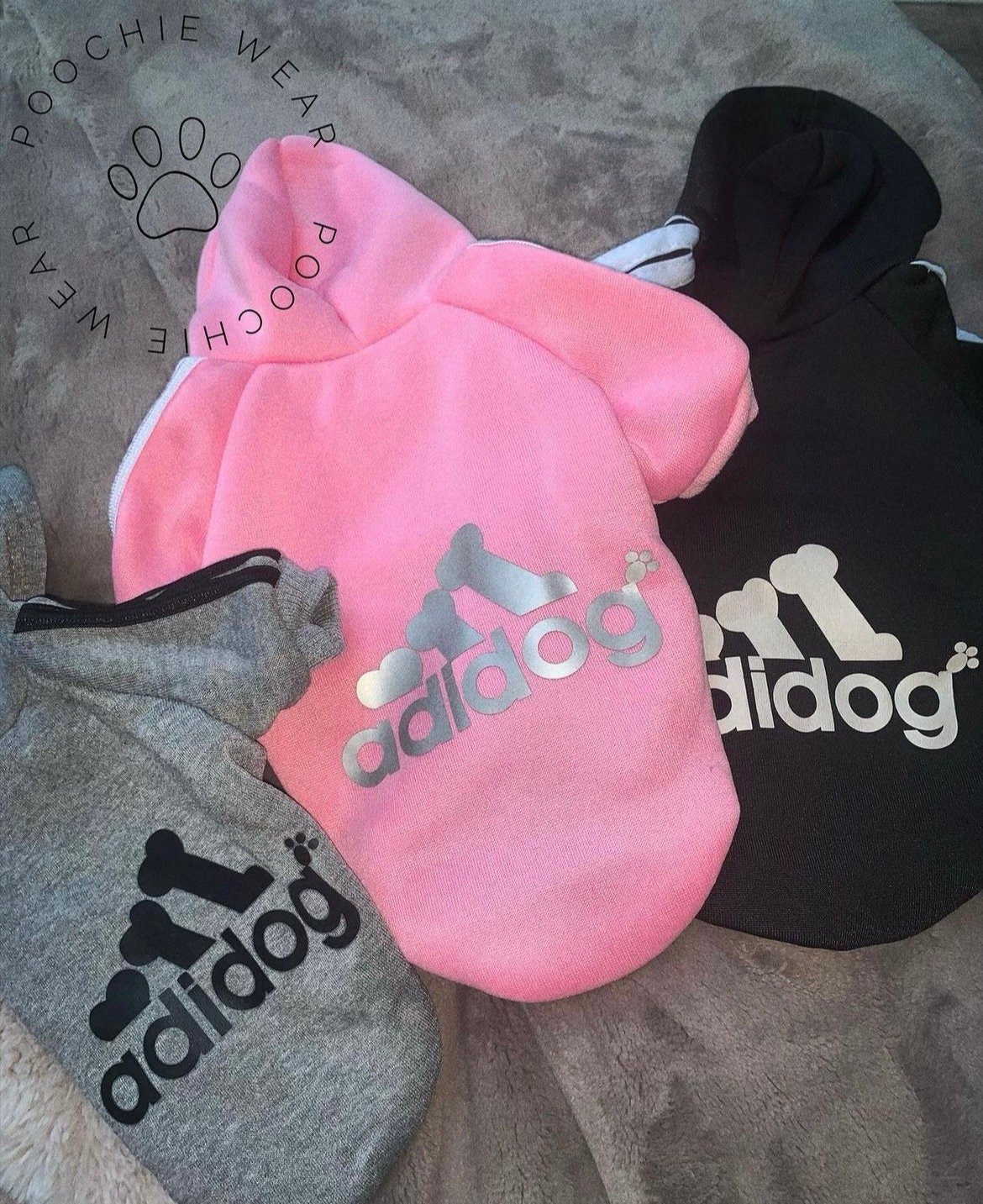 Adidog hoodie pink sales
