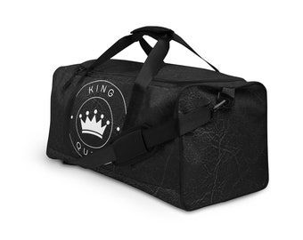 Exclusieve plunjezak met King & Queen Crown Design, 100% polyester, perfect voor sportschool en reizen, 22x11,5x11,5 inch