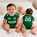 Custom Mexico 2026 World Soccer Baby Suit, Personalized Name Number Baby Romper, Soccer Uniform Kit, Gift For Newborn product logo
