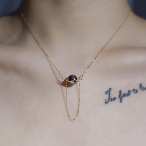 Silber Planet Halskette, Swarovski Perle Saturn Anhänger, himmlischen Raum Liebhaber Schmuck, Sinn Geschenk für Sie