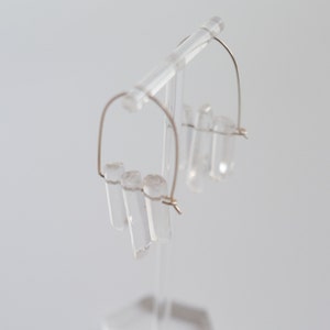 Natural crystal hoop earrings, 999 silver hoops, Irregular crystal earrings, Unique healing stone jewelry, Elegant and stylish crystal hoops, Perfect for everyday wear and special occasions, Handcrafted crystal earrings, Healing energy stone hoops.
