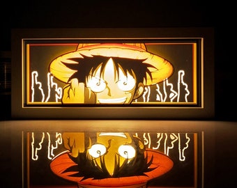 Japanese Anime 3D Papercut Light Box Manga Shaodw Box Frame Led Lights Bedroom Desk Night Lamp Birthday Gifts